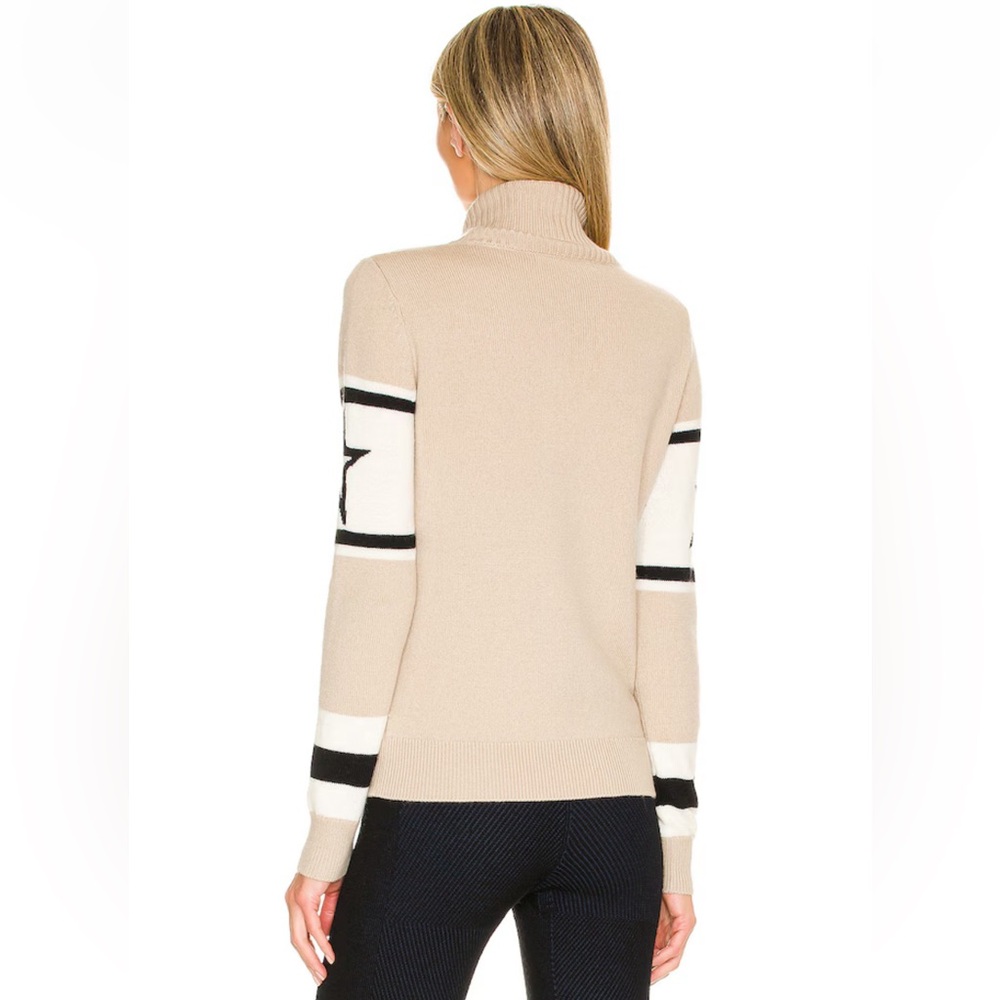 Perfect Moment Women's Schild Intarsia Merino Wool Turtleneck Sweater Beige‎ Ski - Picture 11 of 16